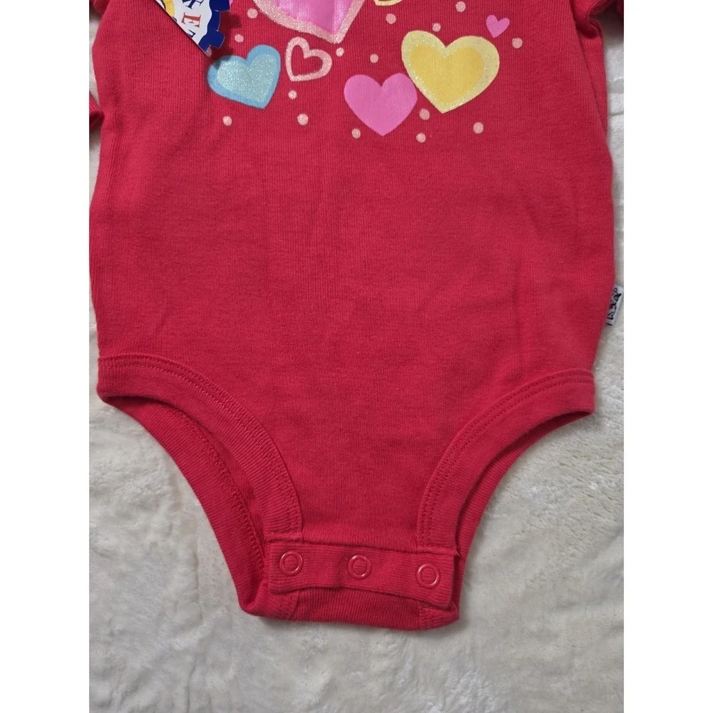 Vintage Y2K Sprockets Baby Girl Hearts Red Bodysuit 6-9M NWT Cute